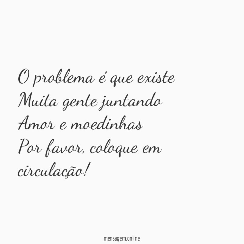 Amor e moedinhas