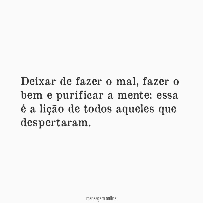 Deixar de fazer o mal