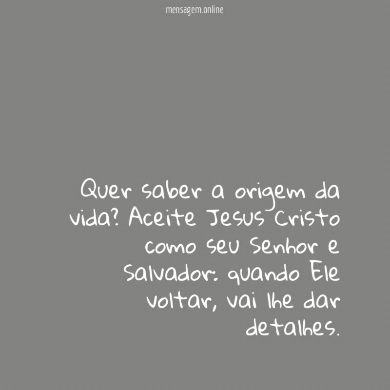 Quer saber a origem da vida