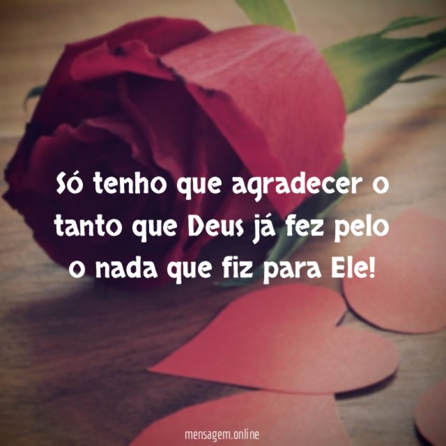 Tenho que agradecer