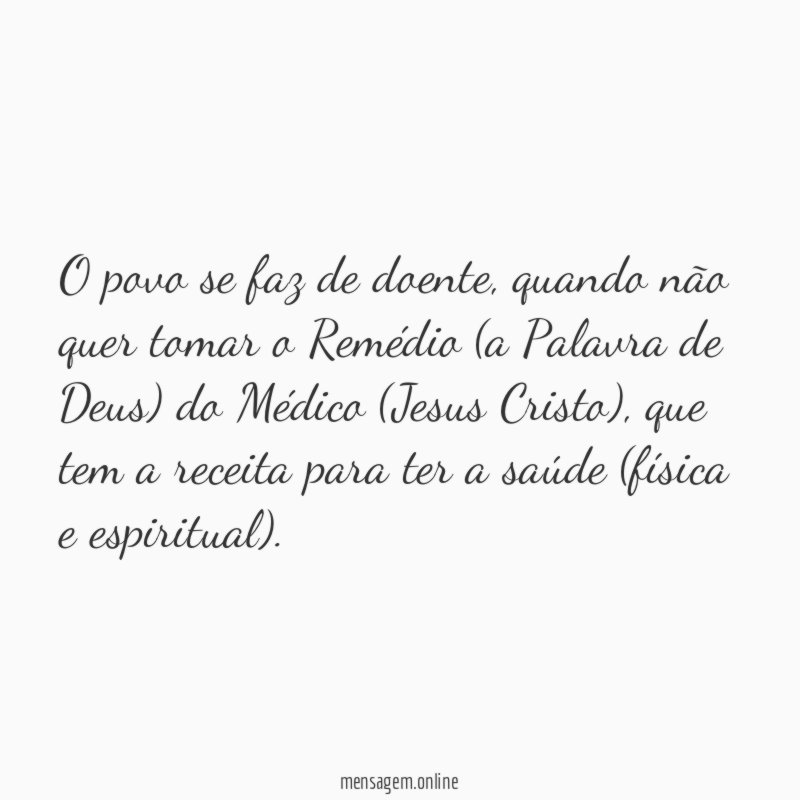 O povo se faz de doente