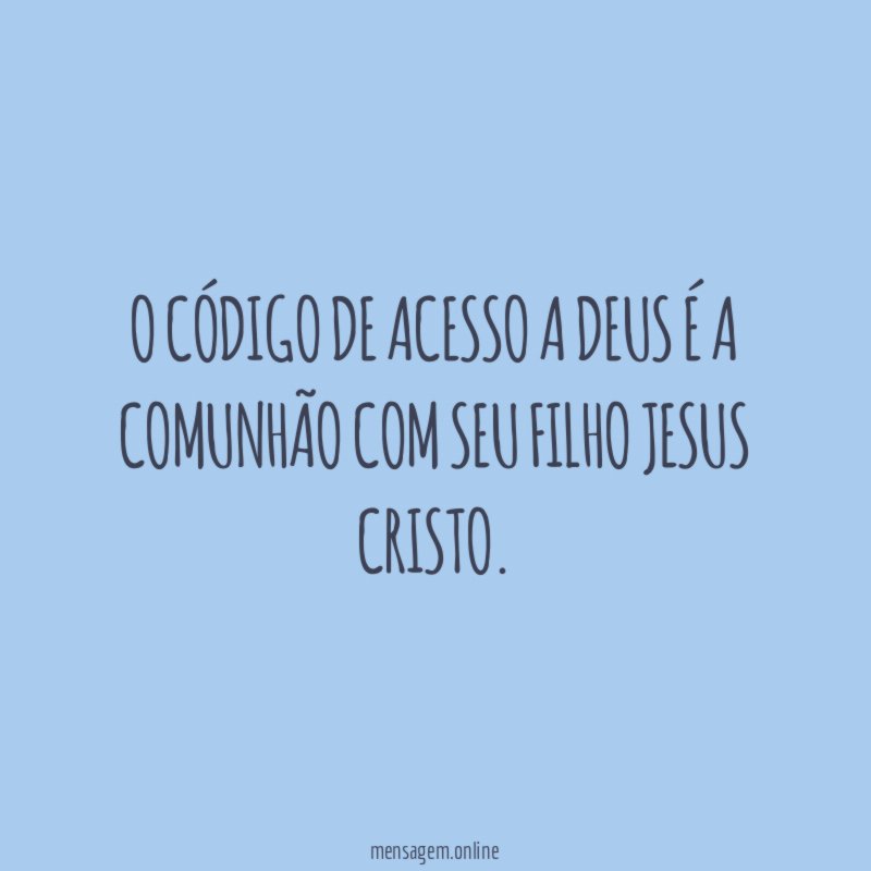 O Código de Acesso a Deus é a