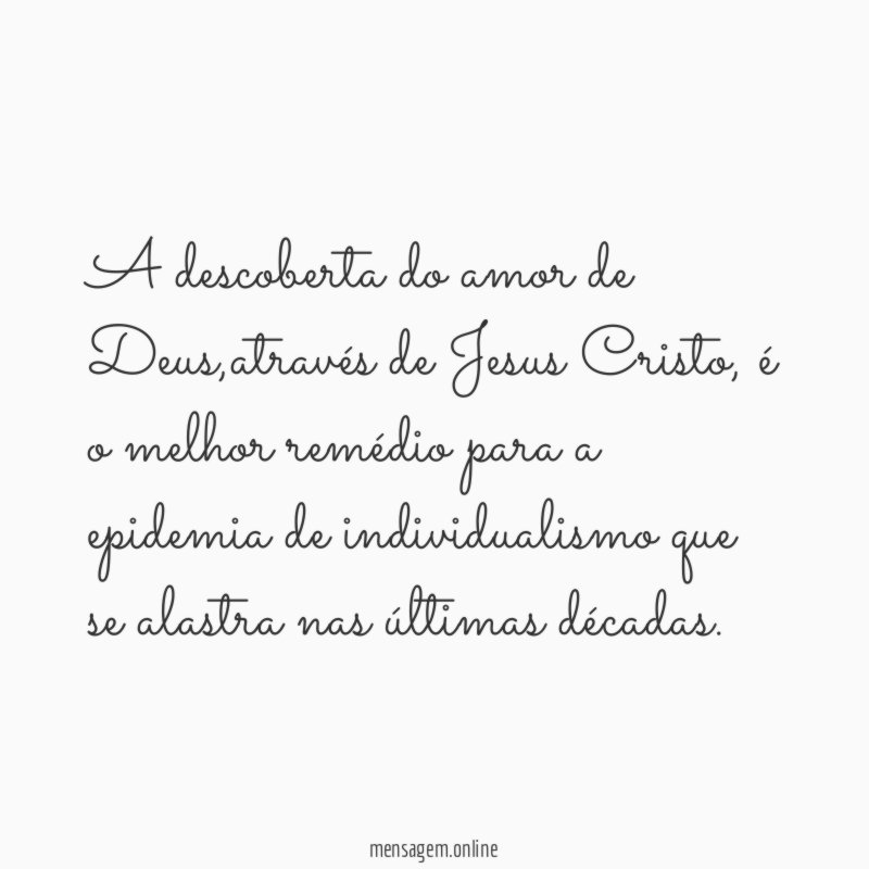 A descoberta do amor de Deus