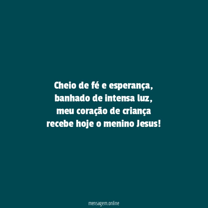 Recebe o menino Jesus