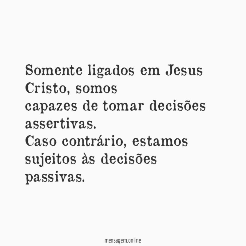 Somente ligados em Jesus Cristo