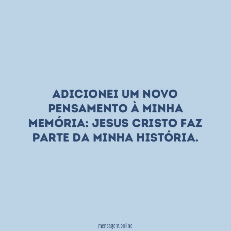 Adicionei um novo pensamento à minha memória