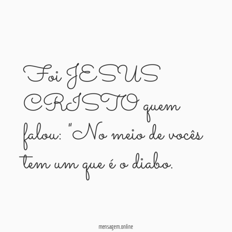 Foi JESUS CRISTO quem falou