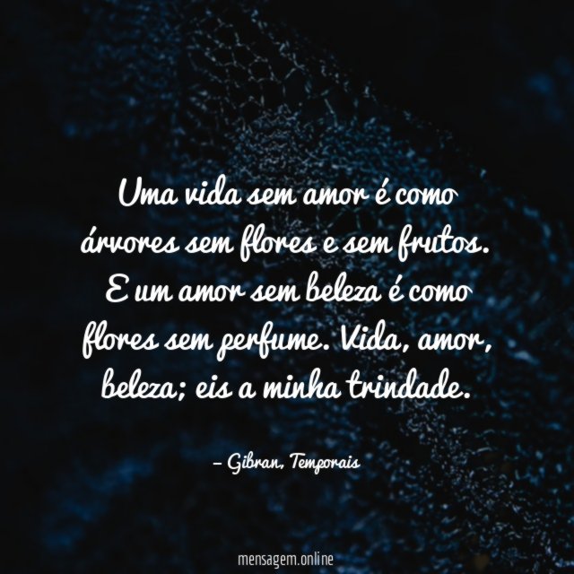 Vida sem amor