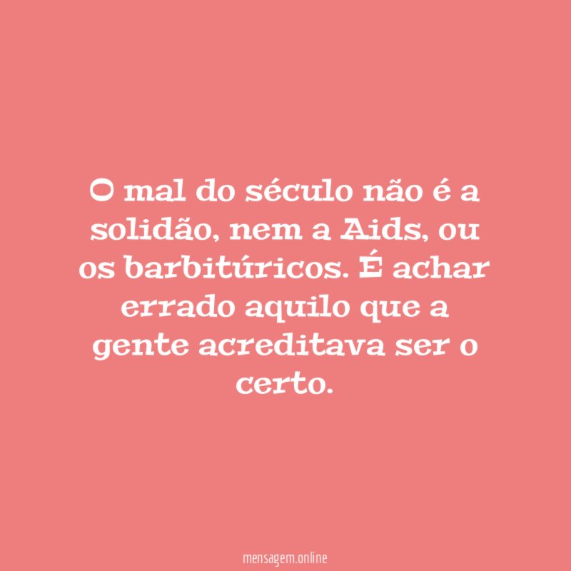 O mal do século não é a solidão