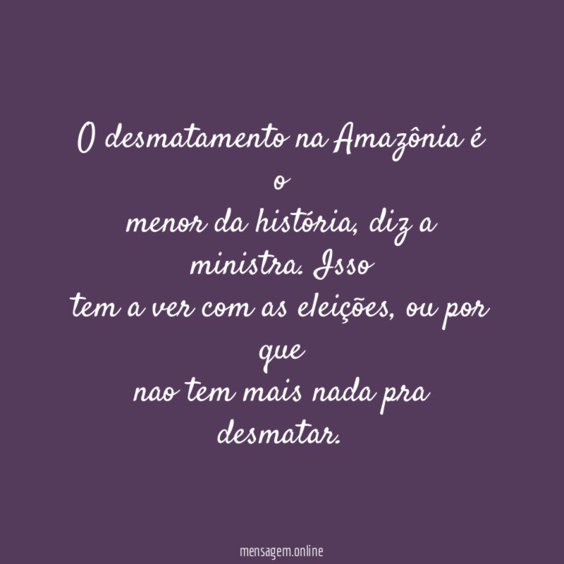 O desmatamento na Amazônia é o menor da história