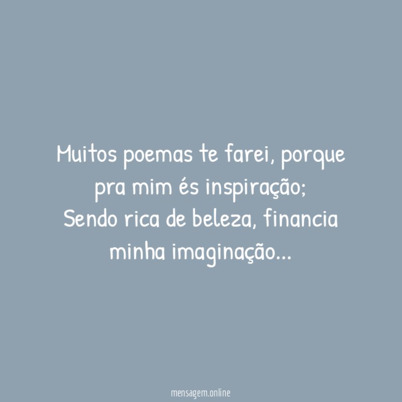 Muitos poemas te farei