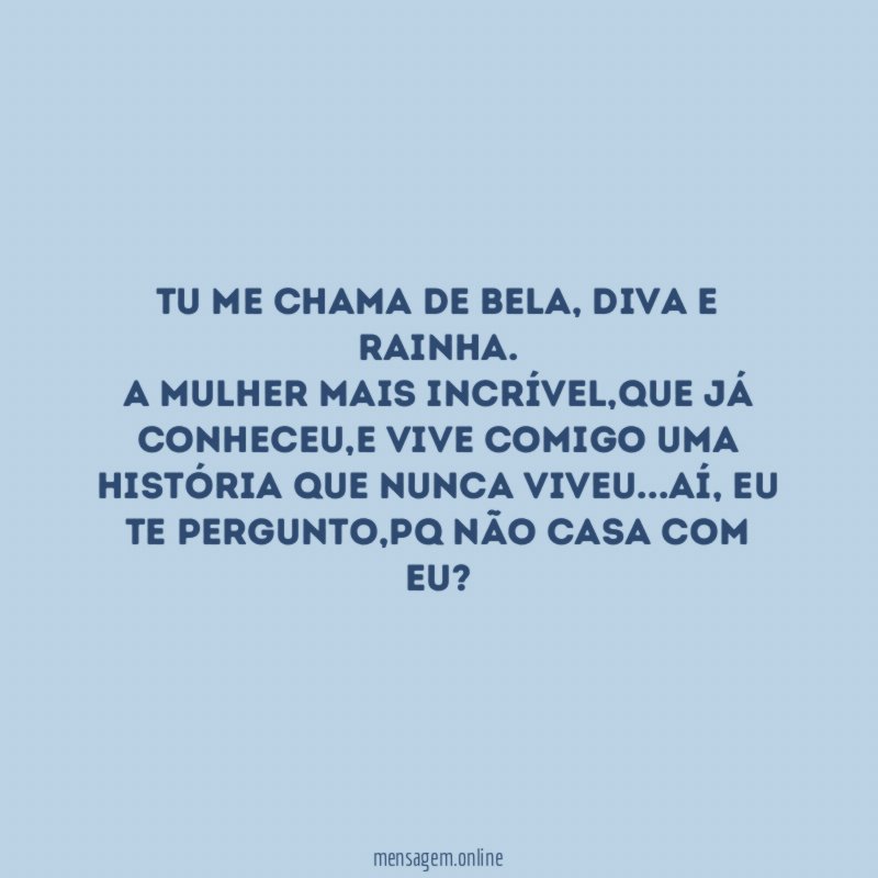 Tu me chama de bela