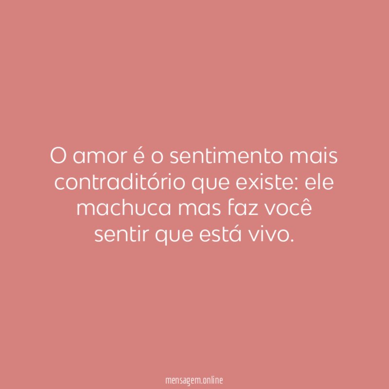 Amor é o melhor sentimento