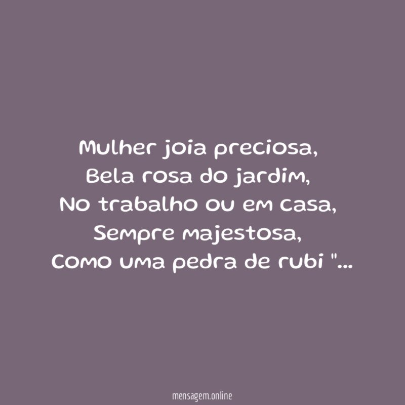 Mulher joia preciosa