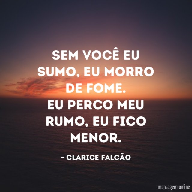 Sem você eu sumo