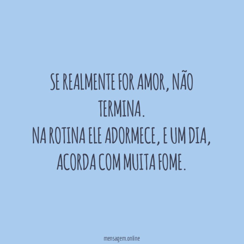 Se realmente for amor