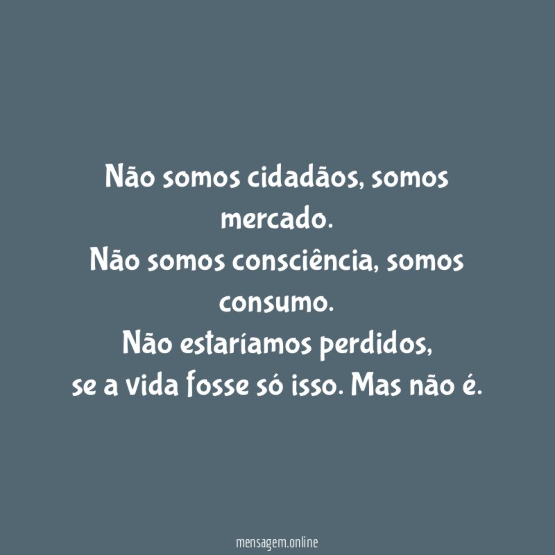Não somos cidadãos