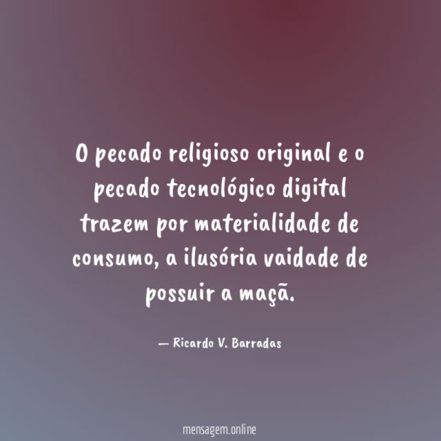 O pecado religioso original e o pecado tecnológico