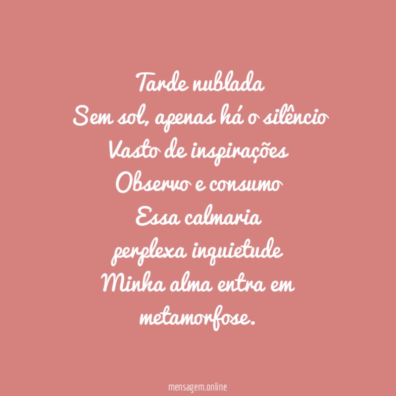 Tarde nublada Sem sol