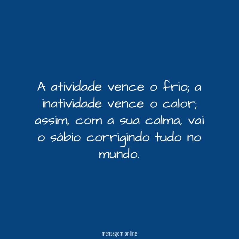A atividade vence o frio