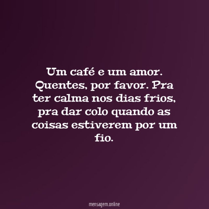 Um café e um amor