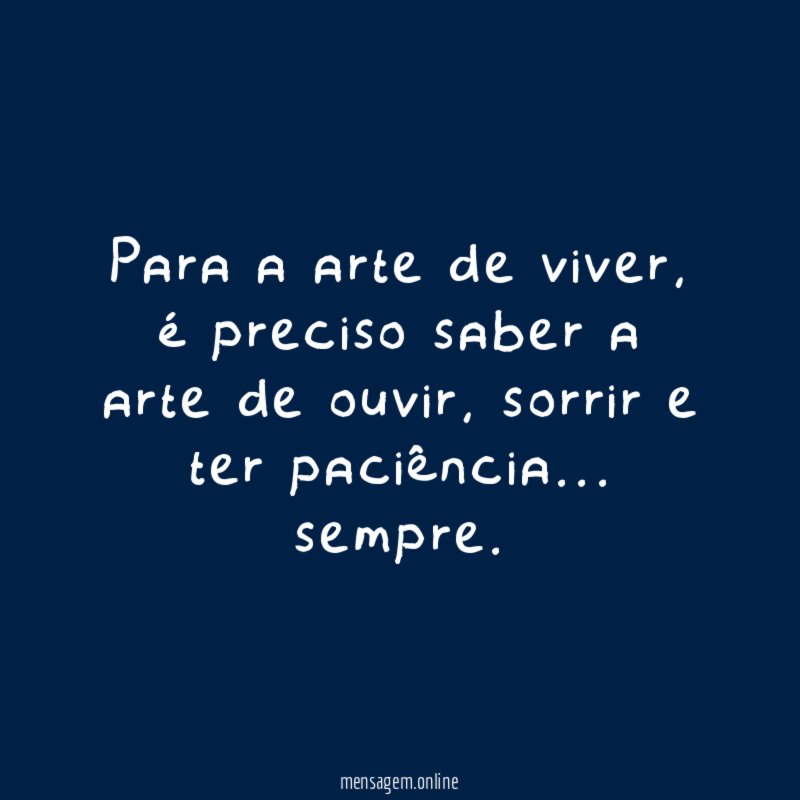 Para a arte de viver
