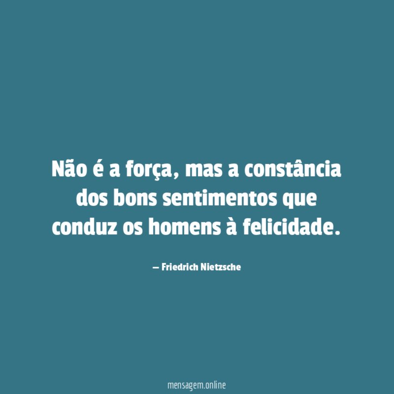 Constância de bons sentimentos