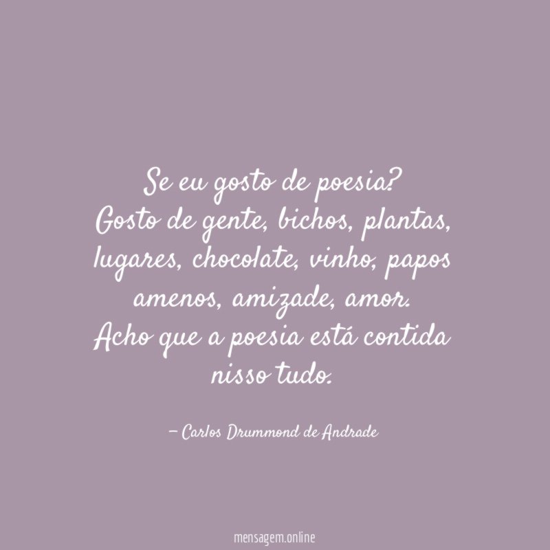 Se eu gosto de poesia