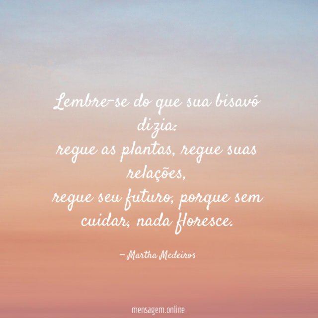 Lembre-se do que sua bisavó dizia