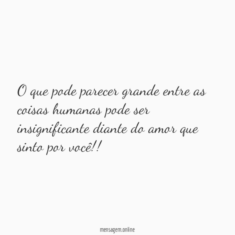 Diante do amor