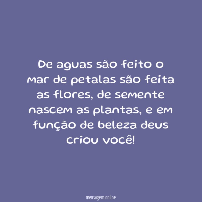 de aguas são feito o mar de petalas