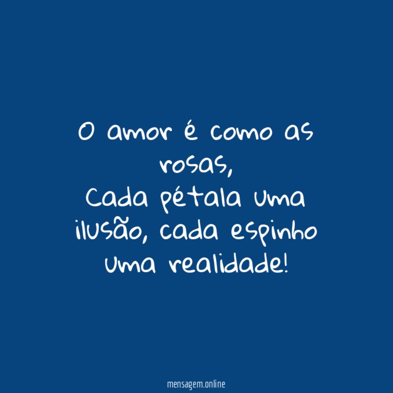 O amor é como as rosas