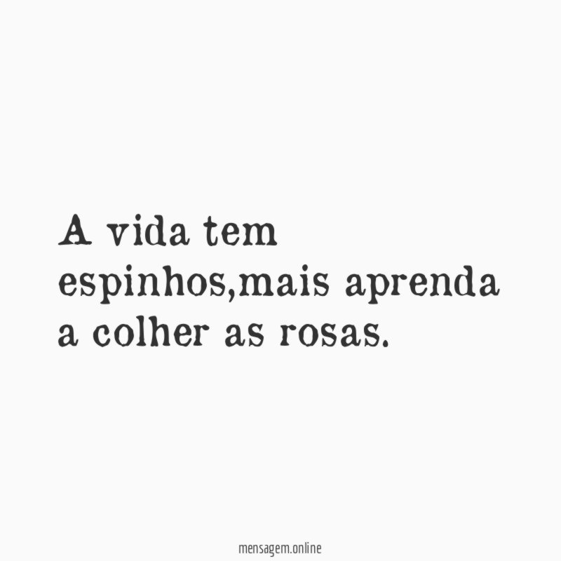 A vida tem espinhos