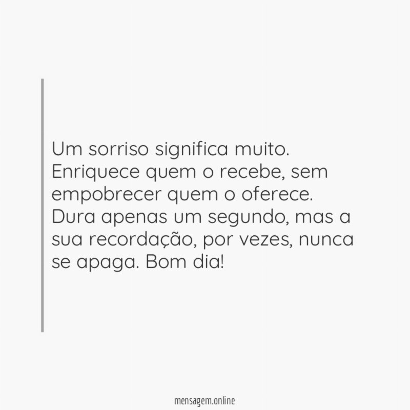 Um sorriso