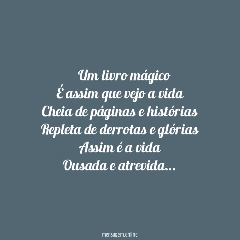 ” Um livro mágico É assim que vejo a