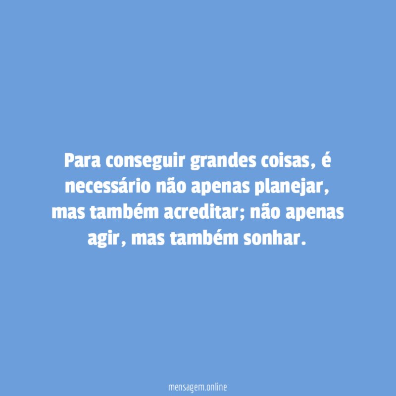 Conseguir grandes coisas