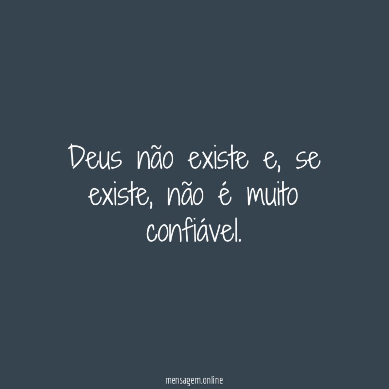 Deus não existe