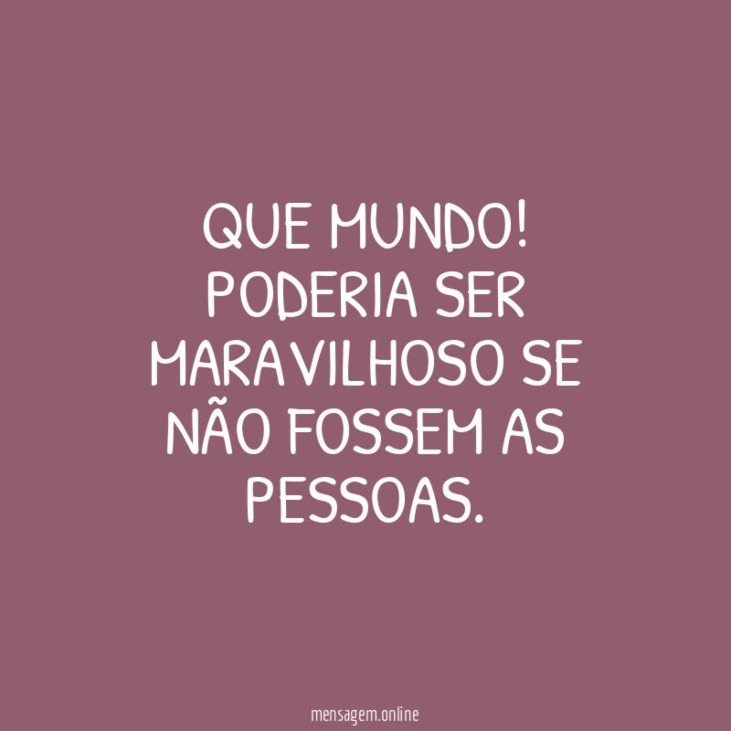 Que mundo
