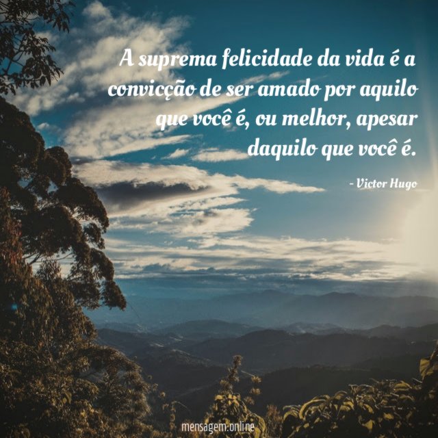 A suprema felicidade da vida