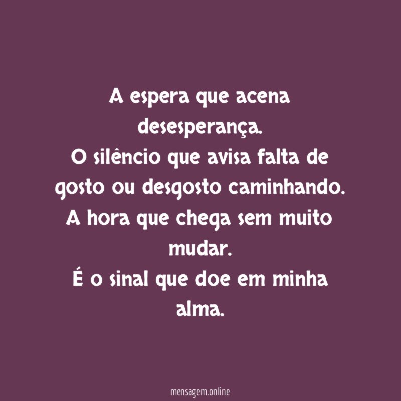A espera que acena desesperança