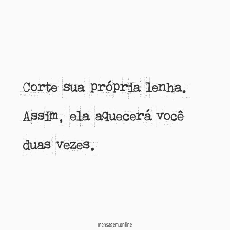 Corte sua própria lenha