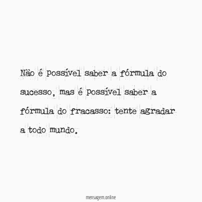Fórmula do fracasso