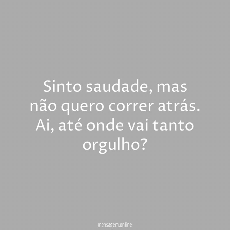 Sinto saudade