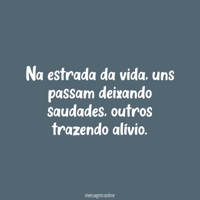 Na estrada da vida