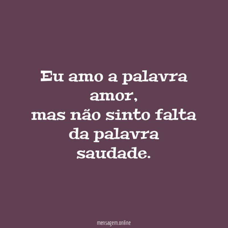 Eu amo a palavra amor