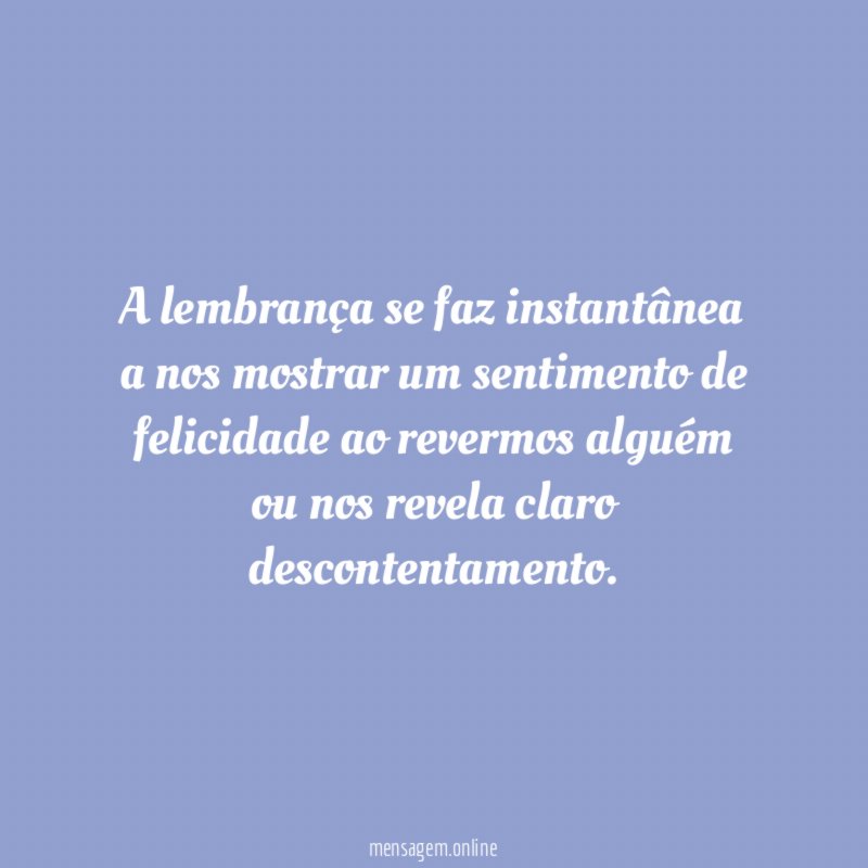 A lembrança