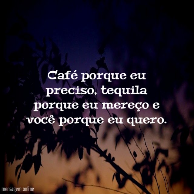 Café porque eu preciso