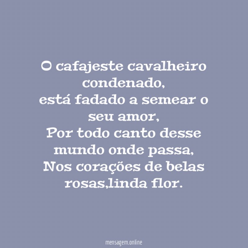 O cafajeste cavalheiro condenado