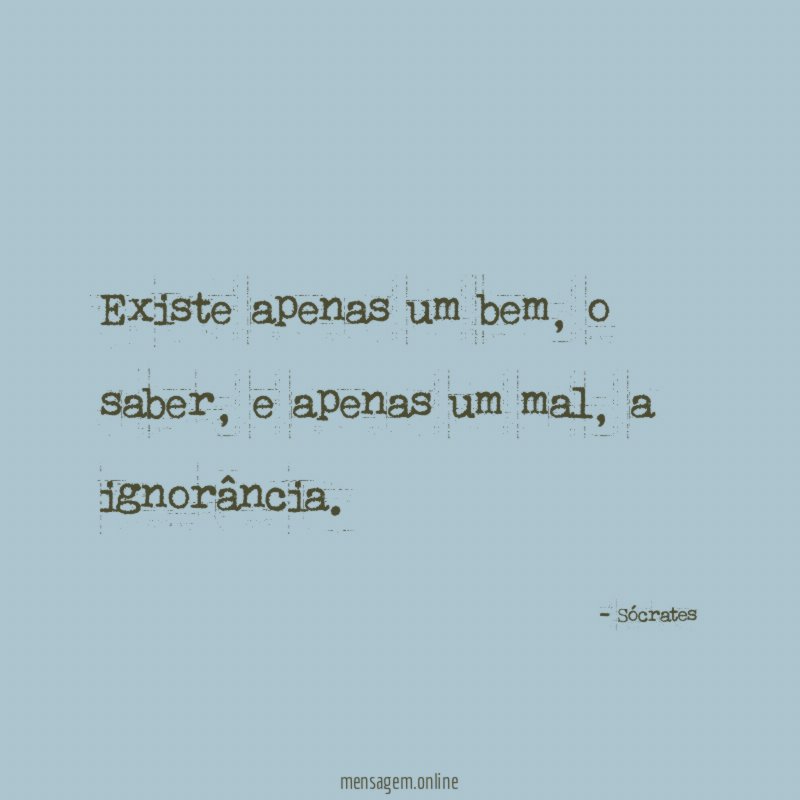 Existe apenas um bem