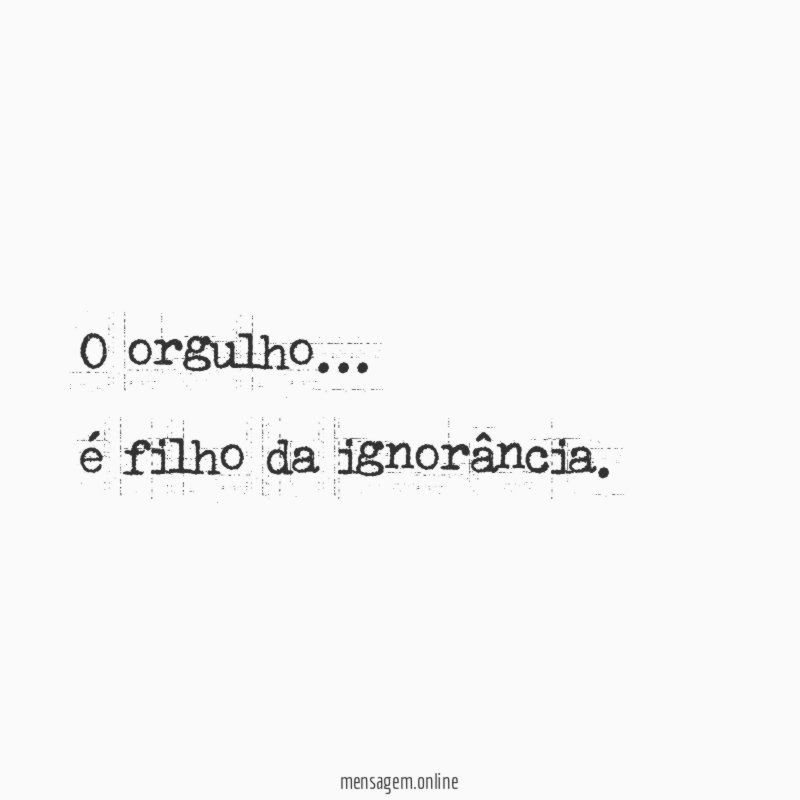 O orgulho